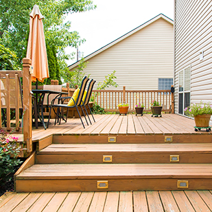 Terrasse bois &agrave; Malesherbes dans le Loiret (45) 
